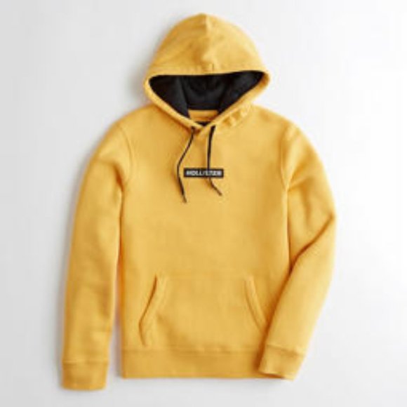 embroidered logo hoodie hollister